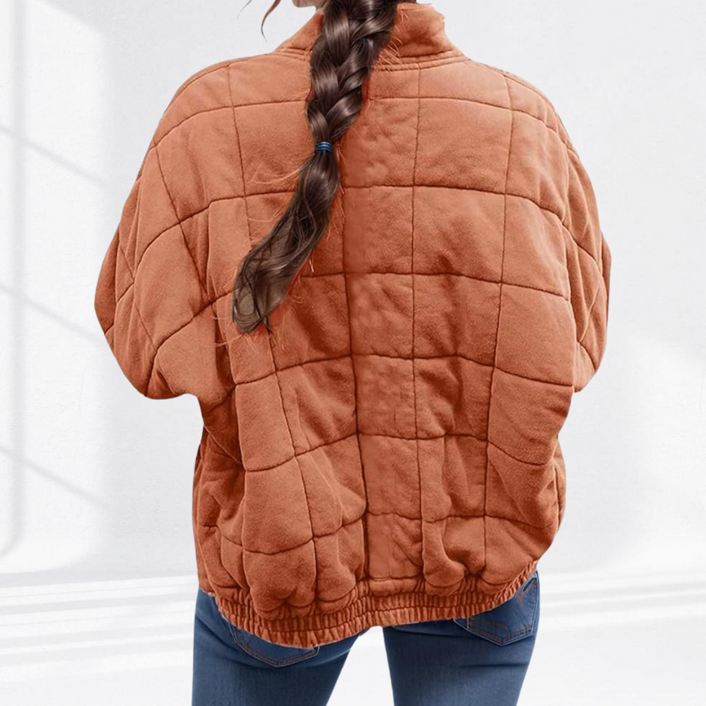 Women's Quilted Jacket with Stand Collar for Everyday Comfort