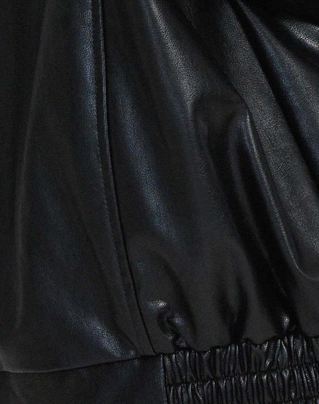 Women's oversized leather look jacket