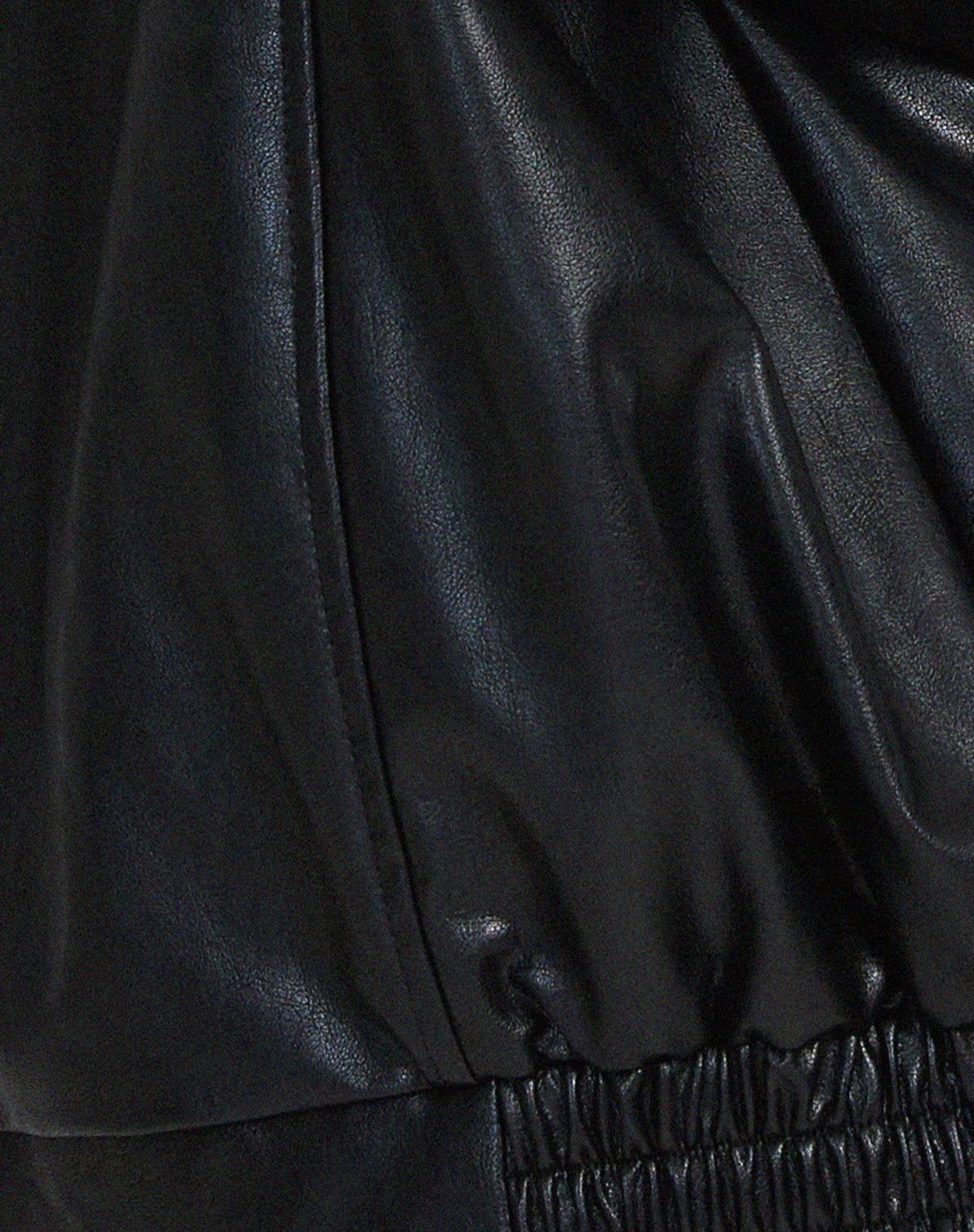 Women's oversized leather look jacket