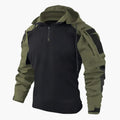 Men's hooded tactical jacket in olive