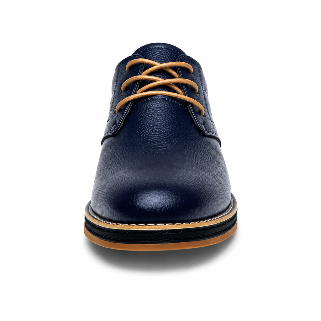 Men's lace-up derby shoes in navy
