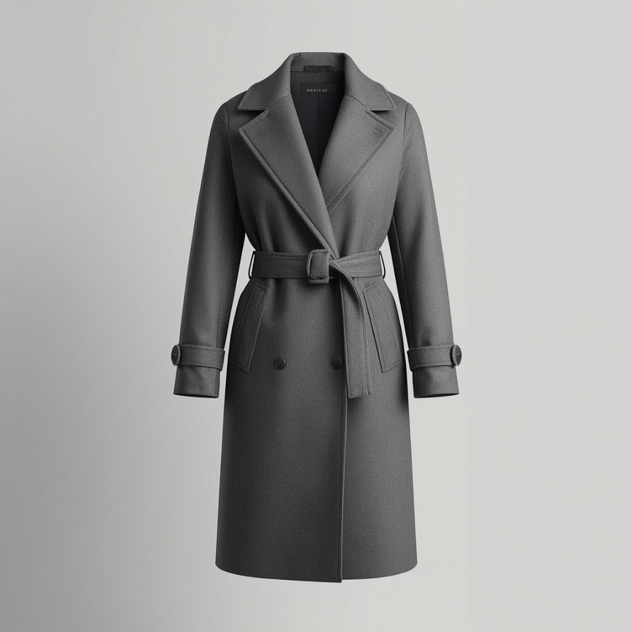 Women's Double Breasted Long Winter Overcoat