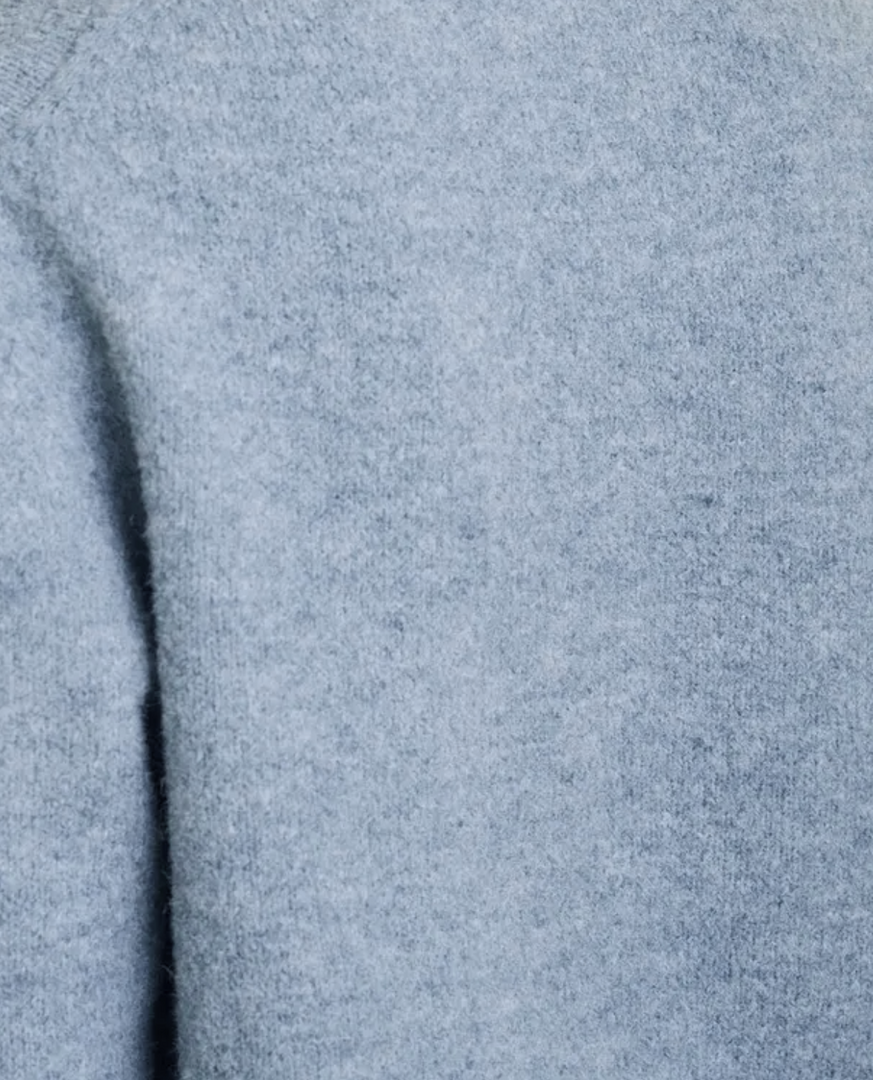 Close-up of the brushed knit
