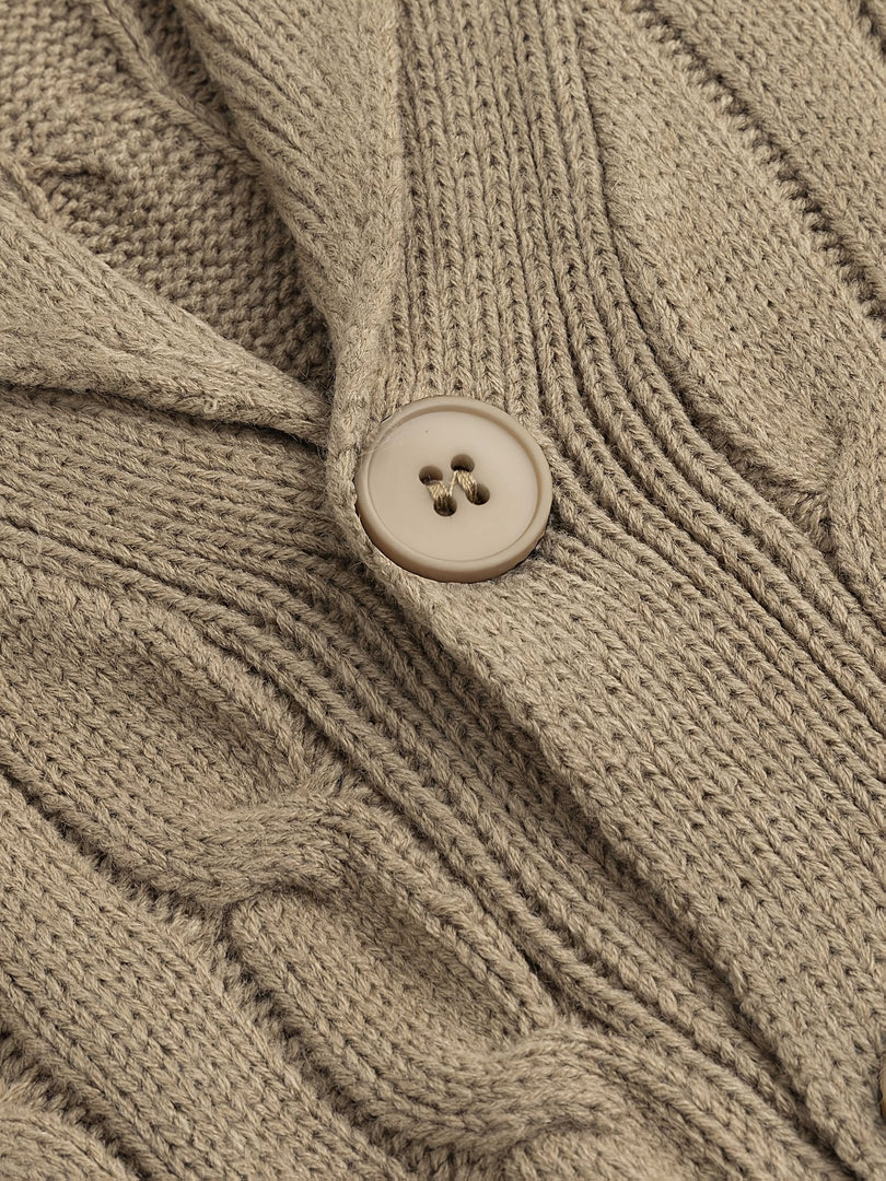 Close-up of the khaki button