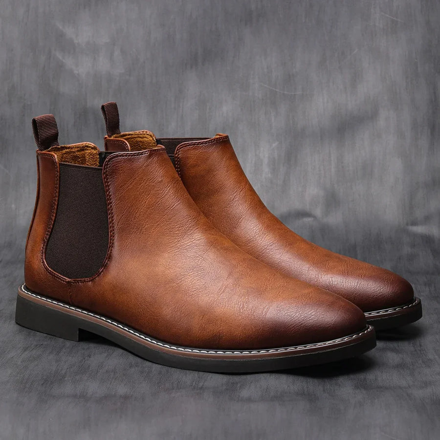 Men's Classic Chelsea Boots with Elastic Panels in 5 Colors for Everyday Wear
