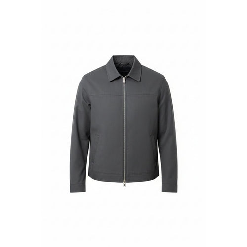 Men's Harrington jacket with classic collar in grey
