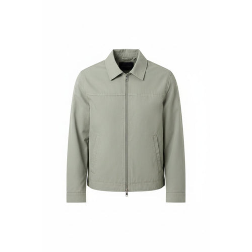 Men's Harrington jacket with classic collar in sage green