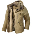 Men's Hooded Winter Parka in khaki