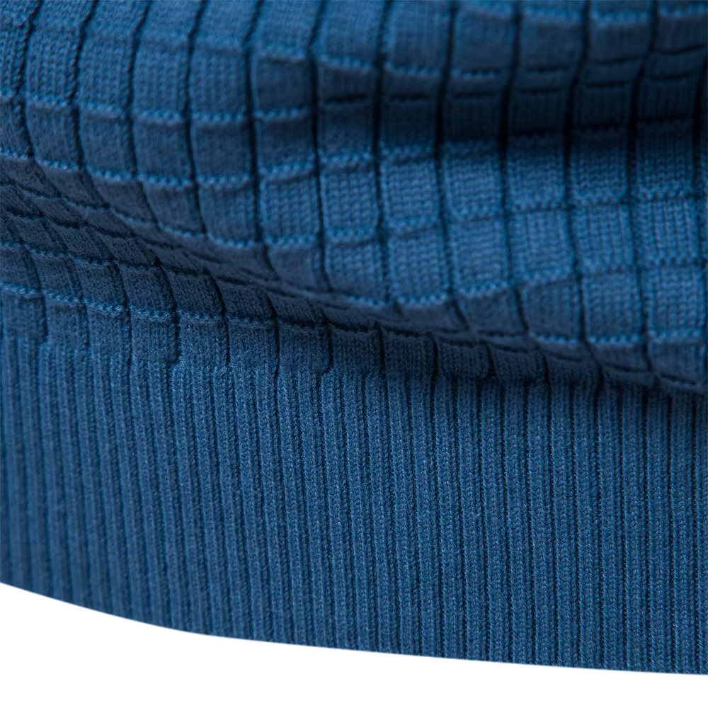 Close-up of the waffle knit