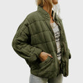 Women's quilted jacket in olive