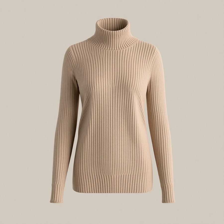 Women's Ribbed Turtleneck Sweater