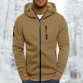 Men's zip-up hoodie in khaki