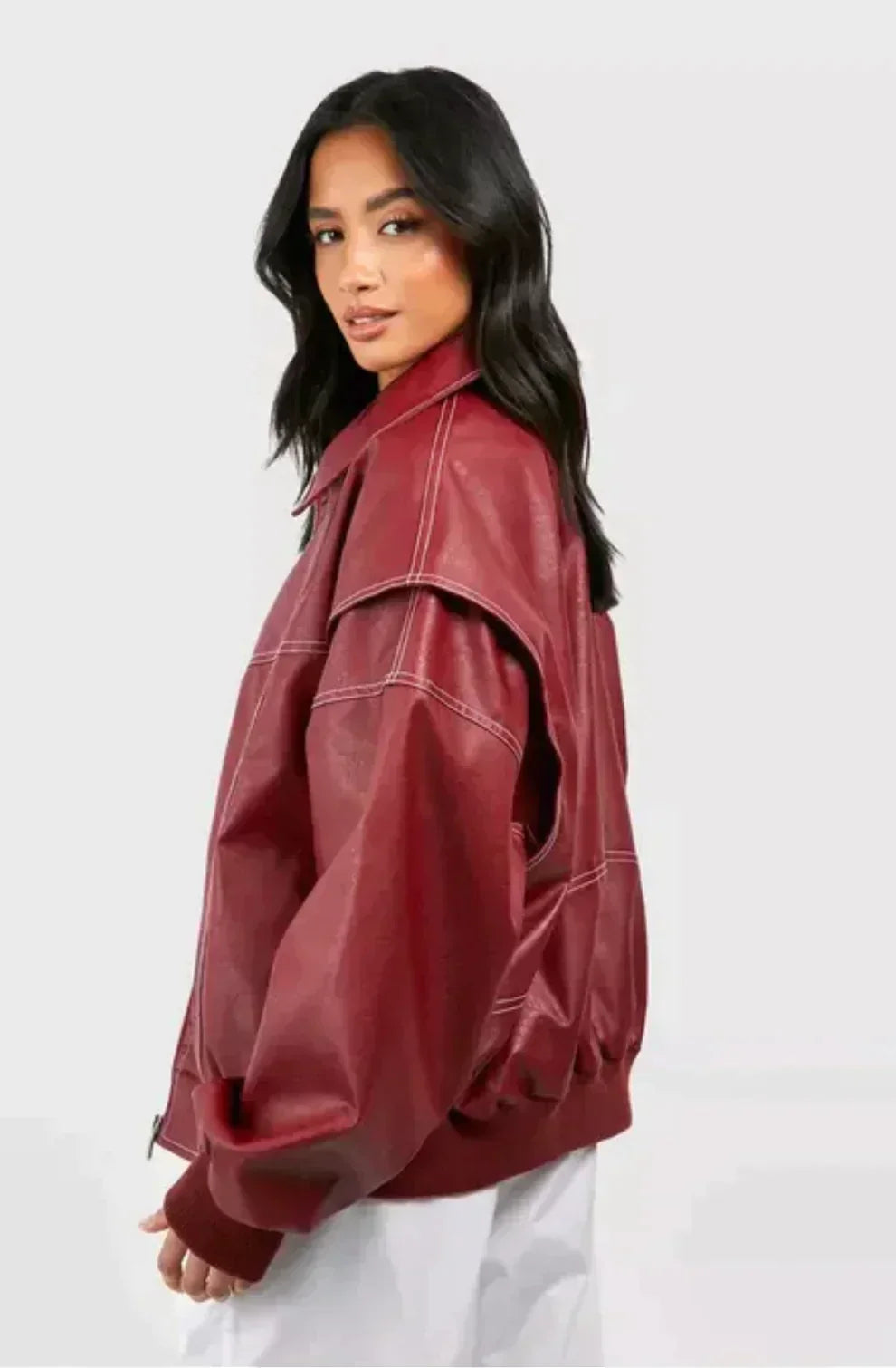 Women's oversized bomber jacket