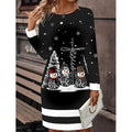 Women's Christmas Knit Dress in snowman