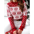 Women's Snowflake Christmas Sweater in red
