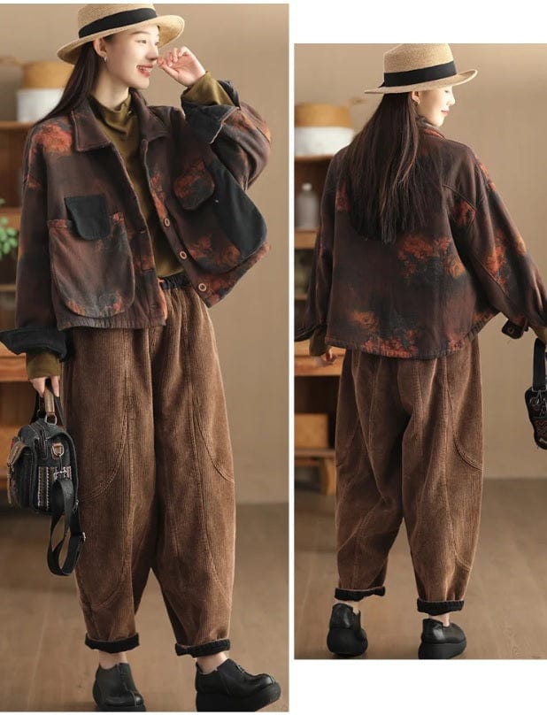 Women's Corduroy Harem Trousers