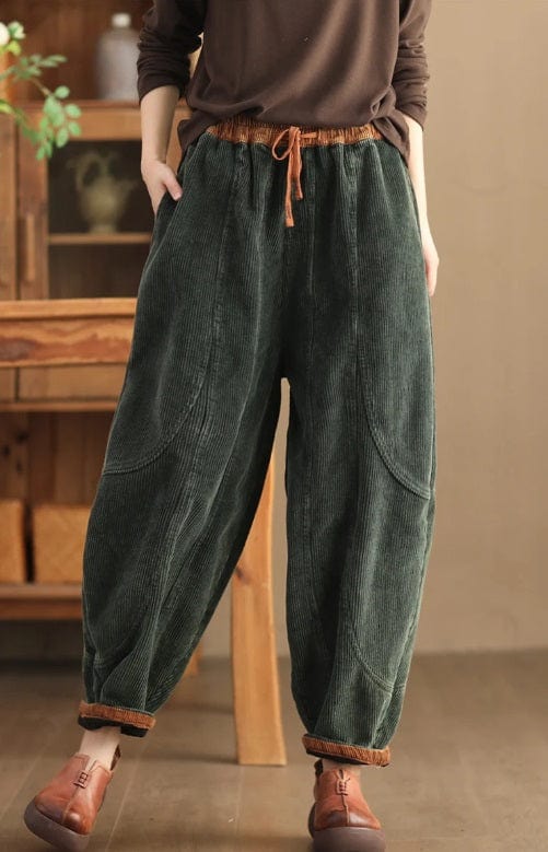 Women's Corduroy Harem Trousers