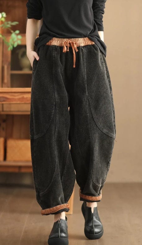 Women's Corduroy Harem Trousers