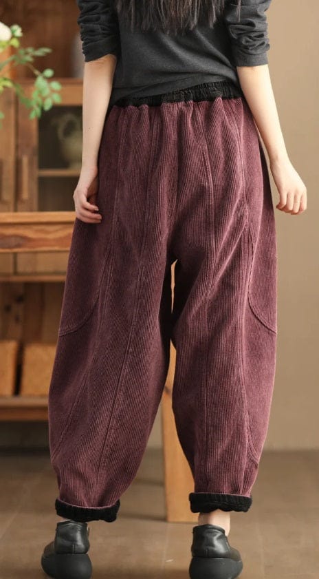 Women's Corduroy Harem Trousers