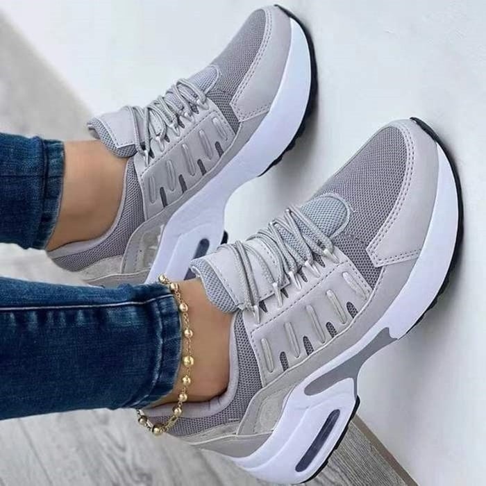 Women's Cushioned Air Sole Trainers in grey