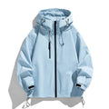 Women's Hooded Outdoor Jacket in light blue