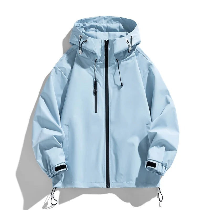 Women's Hooded Outdoor Jacket in light blue