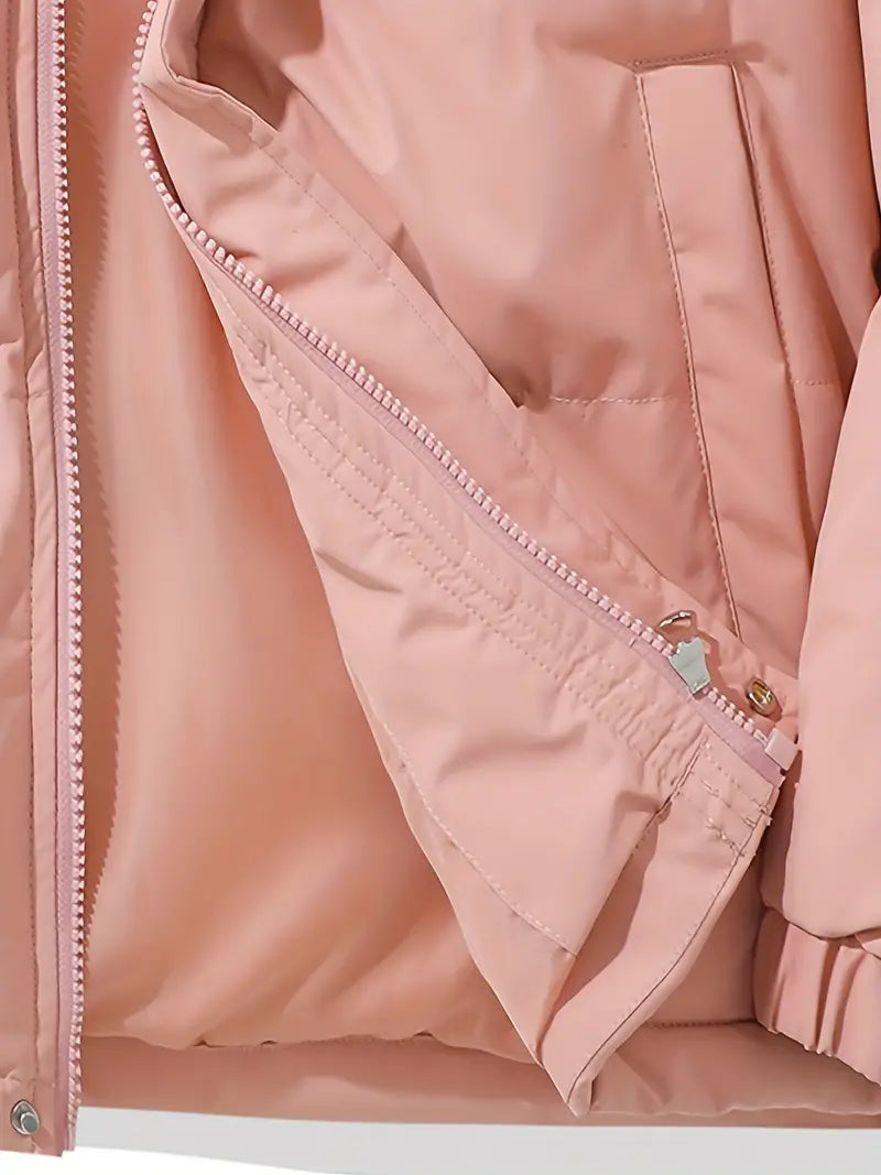 Inside view of the pink jacket