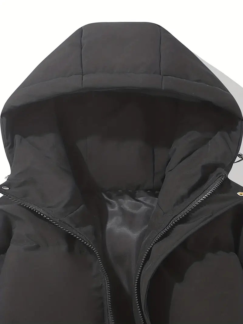 Close-up of the black hood