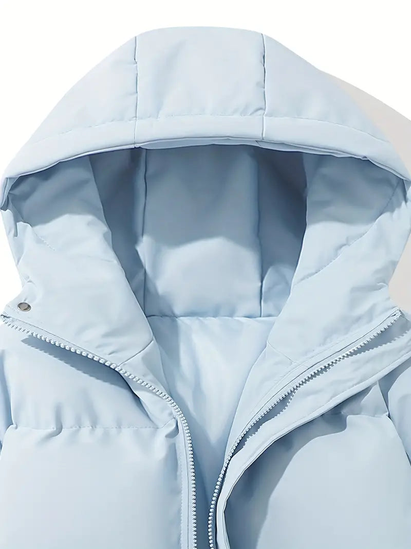 Close-up of the blue hood