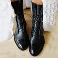 Women's Lace-Up Mid-Calf Boots in black