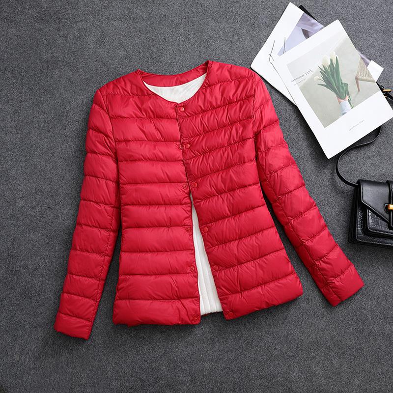 Women's Lightweight Quilted Jacket in red