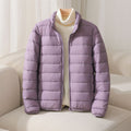Women's lightweight quilted puffer jacket in lilac