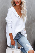 Women's Long Hooded Sweatshirt in white