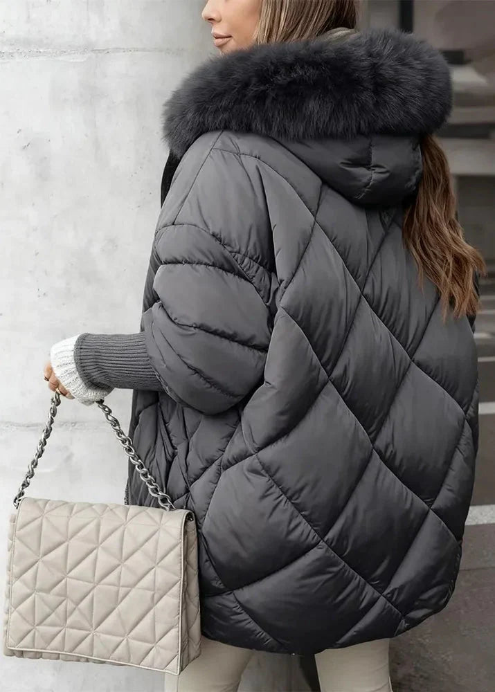 Women's Oversized Faux Fur Hood Puffer