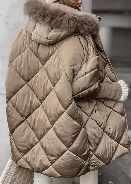 Women's Oversized Faux Fur Hood Puffer