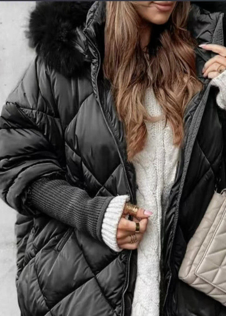 Women's Oversized Faux Fur Hood Puffer