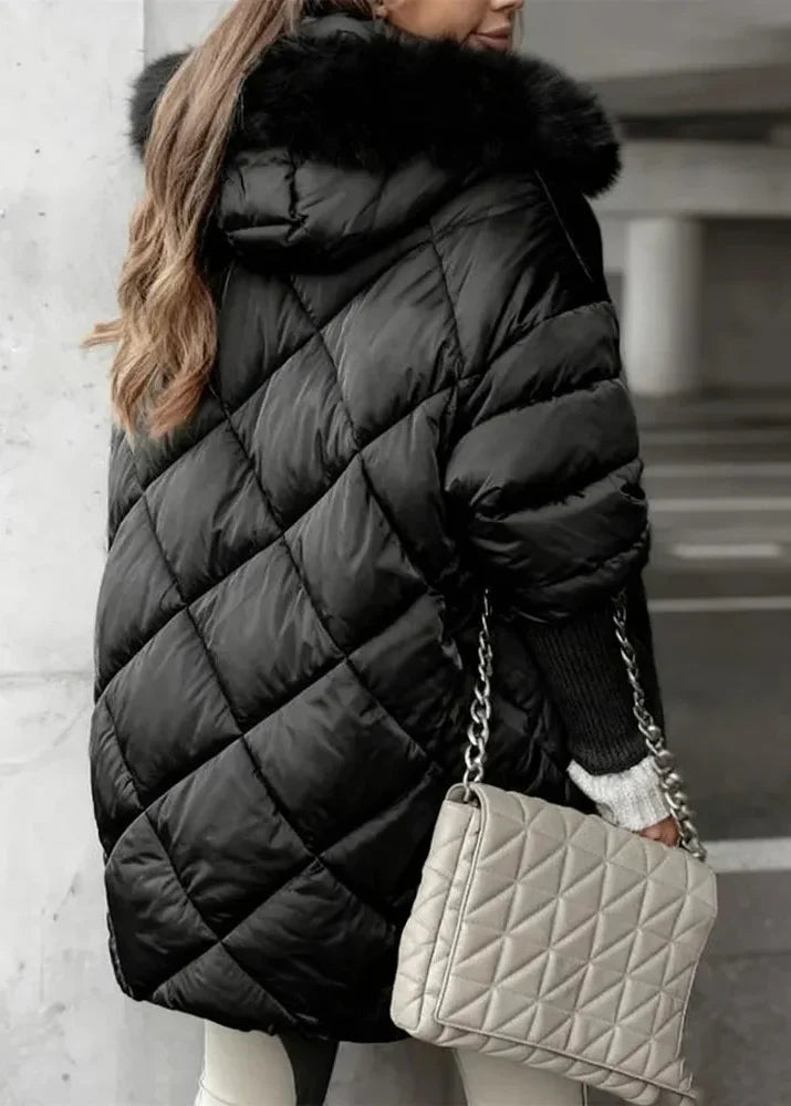 Women's Oversized Faux Fur Hood Puffer
