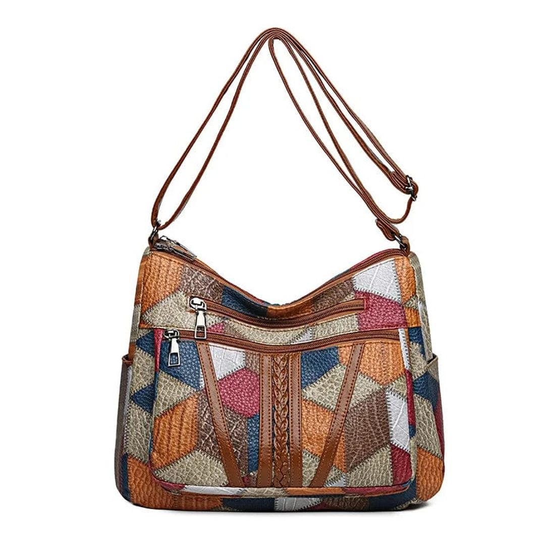 Women's patchwork crossbody bag in multicolour patchwork
