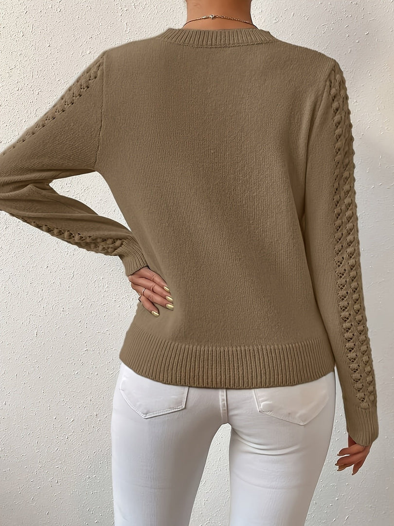 Women's Pointelle Knit Sweater