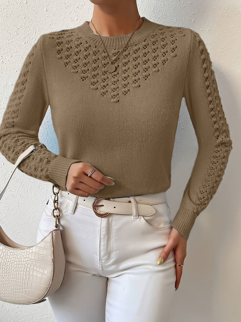 Women's Pointelle Knit Sweater