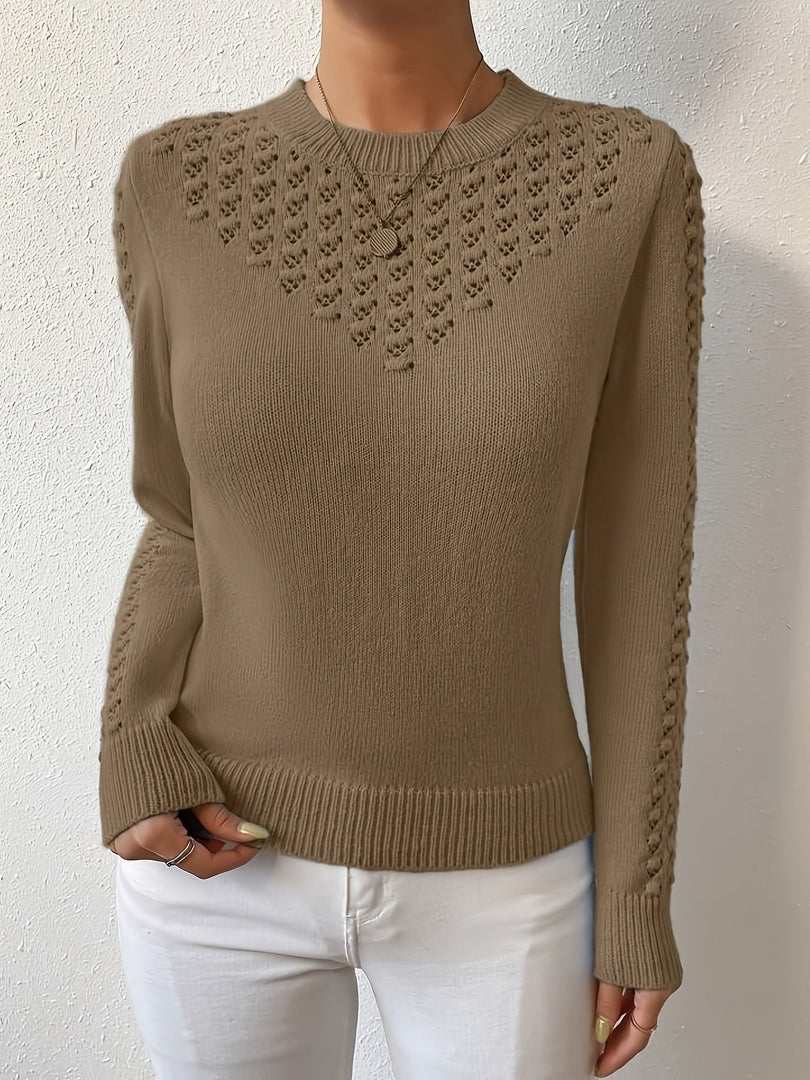 Women's Pointelle Knit Sweater