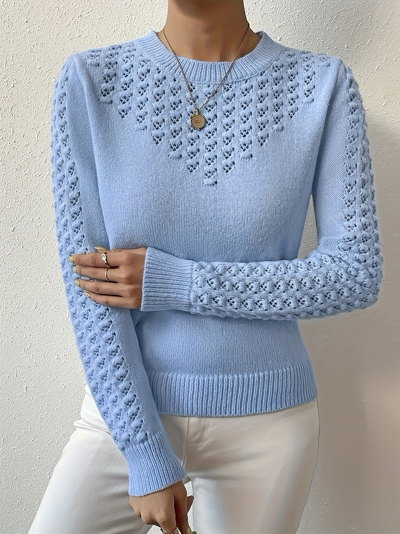 Women's Pointelle Knit Sweater