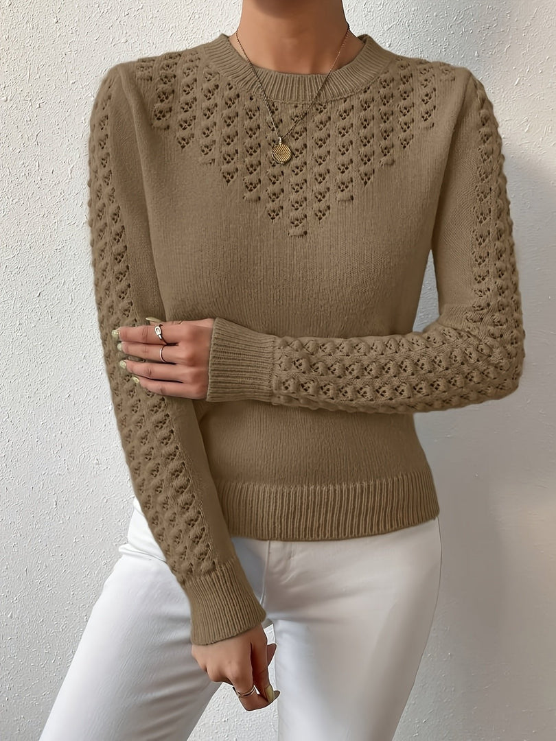 Women's Pointelle Knit Sweater