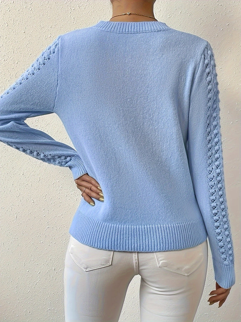 Women's Pointelle Knit Sweater