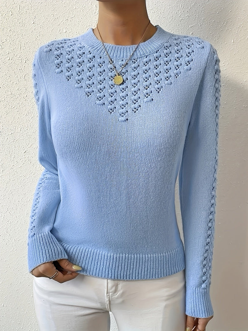 Women's Pointelle Knit Sweater