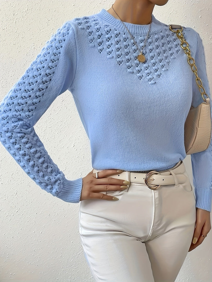 Women's Pointelle Knit Sweater