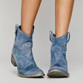 Women's Slouchy Western Boots in blue