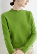 Women's Soft Mock Neck Sweater in green