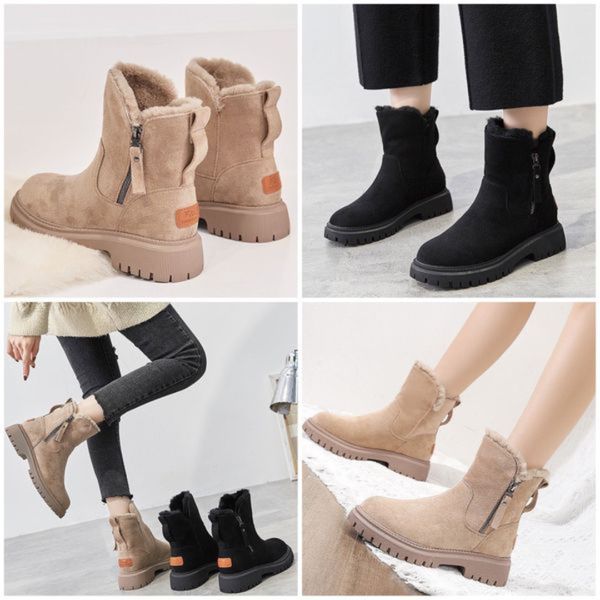 Women's lined suede-look ankle boots – colour overview