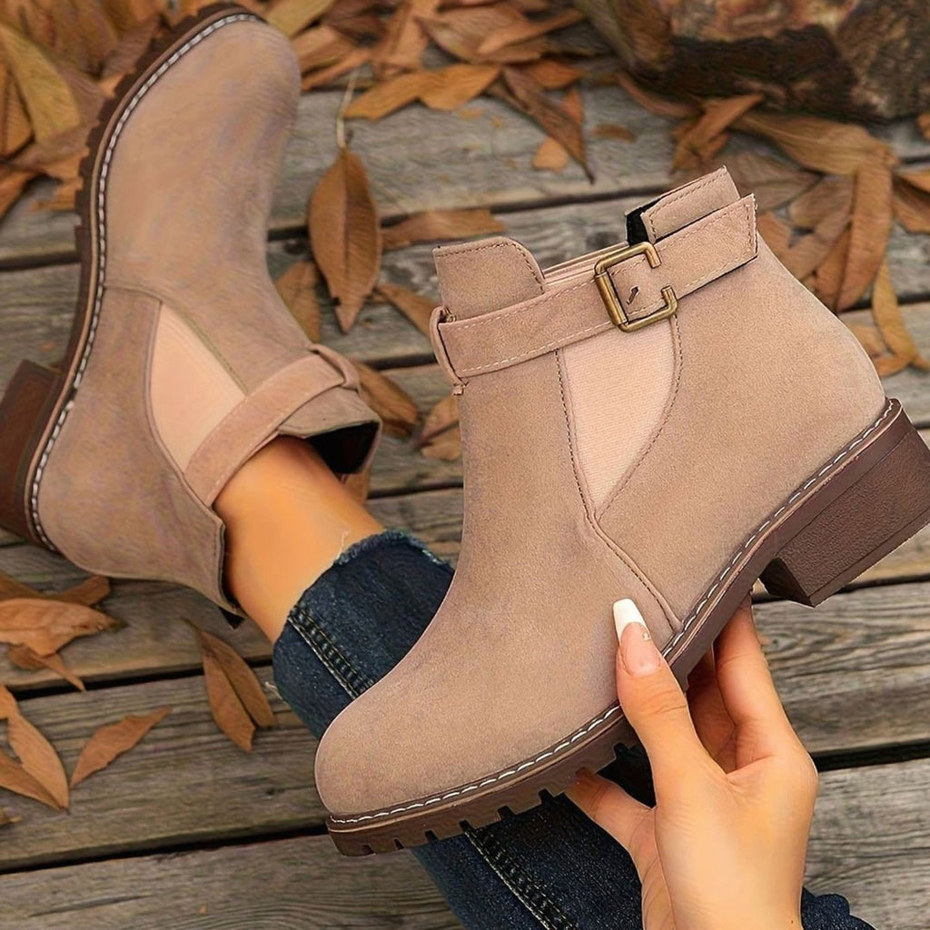Women's Buckle Strap Chelsea Boots